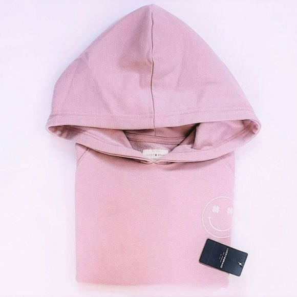 NWT LUCKY BRAND Cotton French Terry Smile Emoji Hoodie - Picture 7 of 7